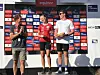 HUSHOVD. Marie Risvoll Amundsen, William Lundberg og de andre fikk premiene sine av Thor Hushovd. Foto: Espen Johansen