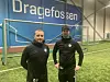 TRENERDUO. Ole-Kristian E. Johansen og Martin Pettersen har fått en knallstart som FKSK-trenere med 11-0 og 8-3 i de to første kampene. Foto: Saltdalkameratene