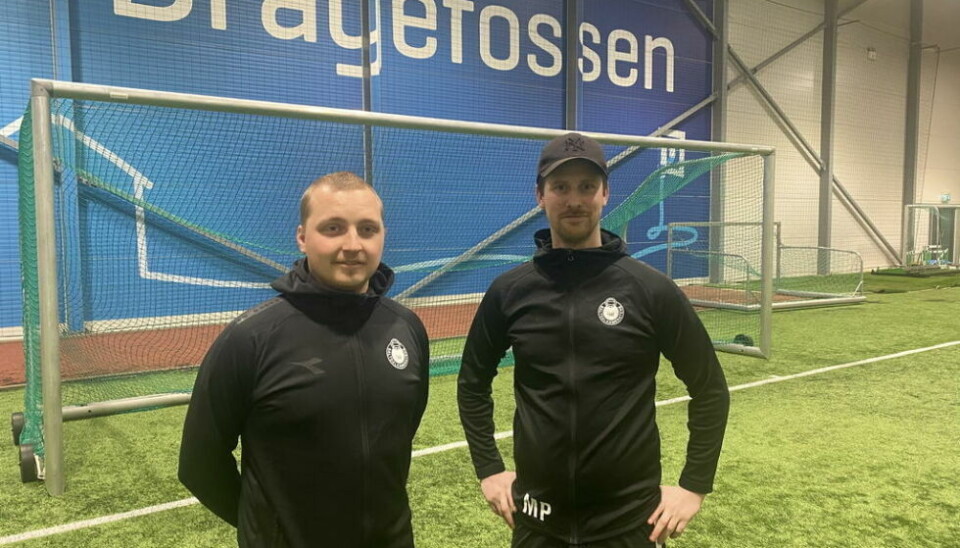 TRENERDUO. Ole-Kristian E. Johansen og Martin Pettersen har fått en knallstart som FKSK-trenere med 11-0 og 8-3 i de to første kampene. TRENERDUO. Ole-Kristian E. Johansen og Martin Pettersen har fått en knallstart som FKSK-trenere med 11-0 og 8-3 i de to første kampene. Foto: Saltdalkameratene