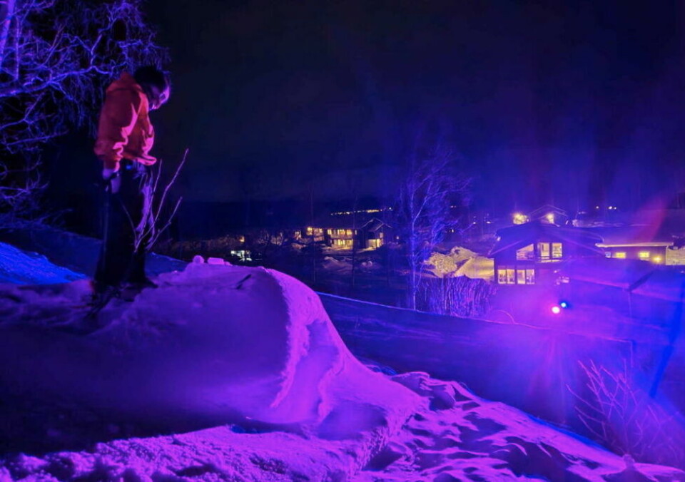 LYSFEST. Bildene du ser her er tatt da to lyspunkter var på plass. I helgen blir det 30 til i alpinbakken i Sulitjelma fjellandsby. LYSFEST. Bildene du ser her er tatt da to lyspunkter var på plass. I helgen blir det 30 til i alpinbakken i Sulitjelma fjellandsby. Foto: Sulitjelma fjellandsby