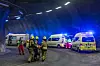 STENGER E6-TUNNEL. Blålysetatene deltar i beredskapsøvelser i tunnelene. Foto: Silje Drevdal / Statens vegvesen