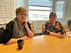 NYE MØTER. Marianne Sakariassen (t.v.) og Eva Kristiansen er henholdsvis leder og nestleder i pensjonsitforeningen på Fauske, og ser fram mot å komme i gang med mer aktivitet i foreningen framover. Foto: Helge Simonsen