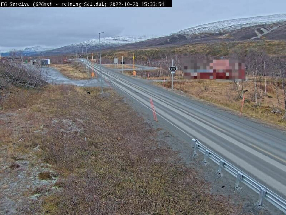 Advarer mot rein i veibanen Foto: Statens vegvesen