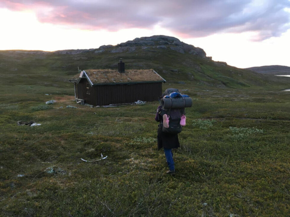 TELEGRAFRUTA. Hessihomphytta på Saltfjellet er den nordligste av hyttene langs Telegrafruta. Det vil si, den opprinnelige hytta lå et stykke øst for dagens hytta og det er bare ruiner igjen av den.IDYLL I FJELLET. Fauske og Sørfold JFF har bygget nytt naust ved Olavsbu etter at det gamle ble tatt av vinden. Hytta ligger ved Steinfjellvatnet i Sørfold, og kan skimtes bak naustet. Alle foto: Eva S. WintherFISKELYKKE. Det er kjekt å ha tilgang på båt når man vil ut og prøve fiskelykken. Her fisker Anette Sandanger Nybø (t.v.) og Rebecca Krogh Strøm i Villumsvatn.GODT FORNØYD. Hvis man er heldig, kan man få fin ørret. Rebecca Krogh Strøm ser fram til et deilig fiskemåltid. TELEGRAFRUTA. Hessihomphytta på Saltfjellet er den nordligste av hyttene langs Telegrafruta. Det vil si, den opprinnelige hytta lå et stykke øst for dagens hytta og det er bare ruiner igjen av den.