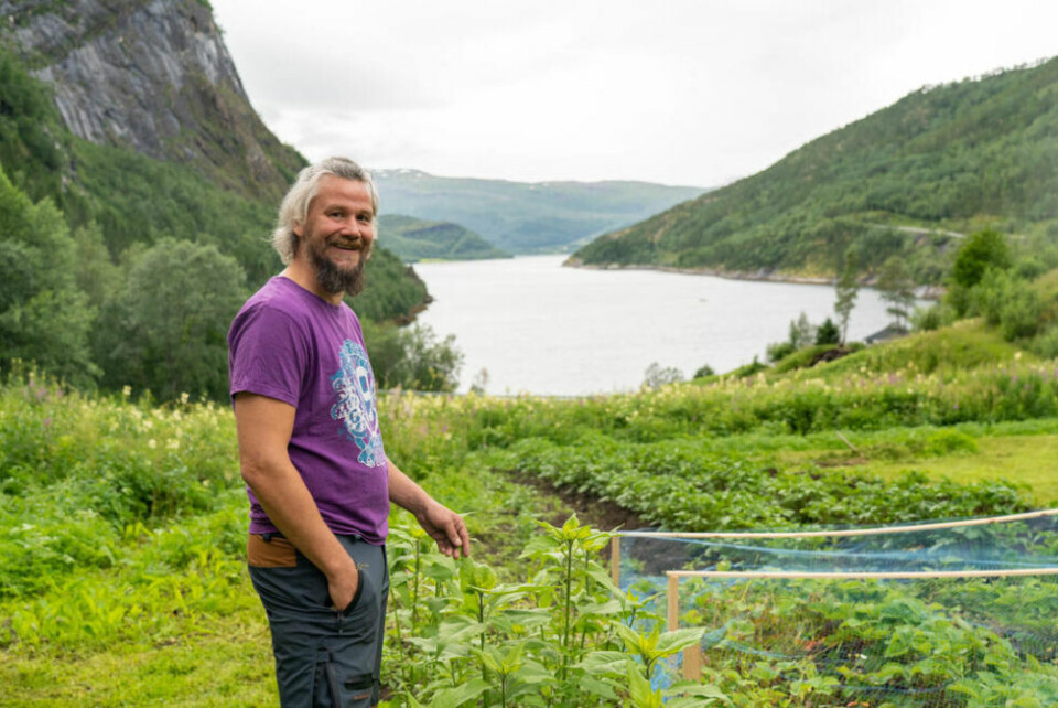 ASPFJORDEN. I Aspfjorden driver Stian Vaule gården til sine besteforeldre. ASPFJORDEN. I Aspfjorden driver Stian Vaule gården til sine besteforeldre. Foto: Anita Sjåvik