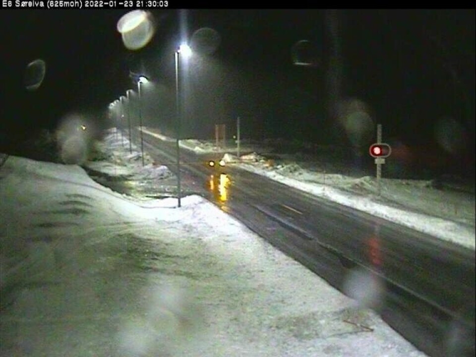 Fjellovergangen over Saltfjellet er stengt fra søndag kveld og fram til mandag morgen. Fjellovergangen over Saltfjellet er stengt fra søndag kveld og fram til mandag morgen. Foto: Webkamera, Statens vegvesen