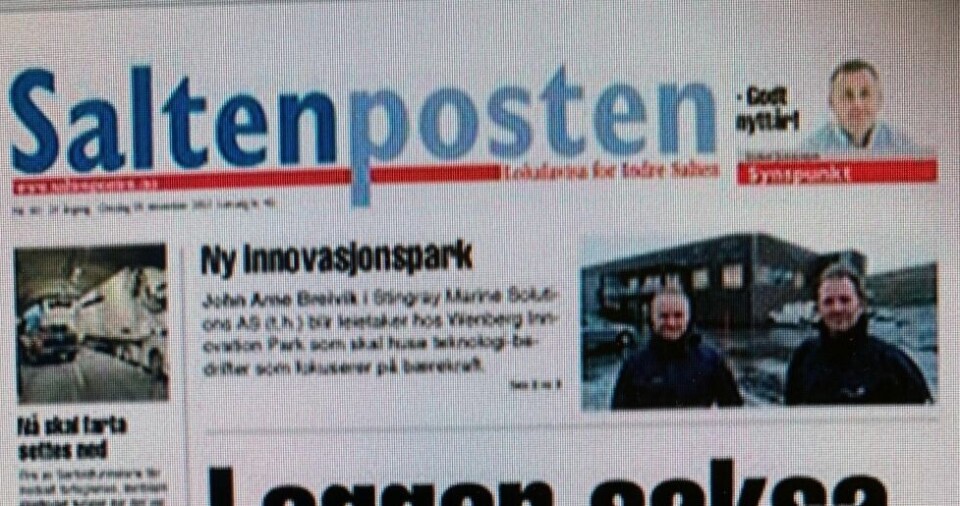 Saltenposten blir et døgn forsinket