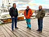 KLARE FOR BOKSLIPP. Komiteen bak Saltdalsboka 2021 tror det vil være mange som finner stor glede i alt som fortelles om Saltdal i utgaven. Fra venstre: Bengt-Arne Sundsfjord, Ulf Bakke og Jan Dagfinn Monssen. Foto: Helge Simonsen