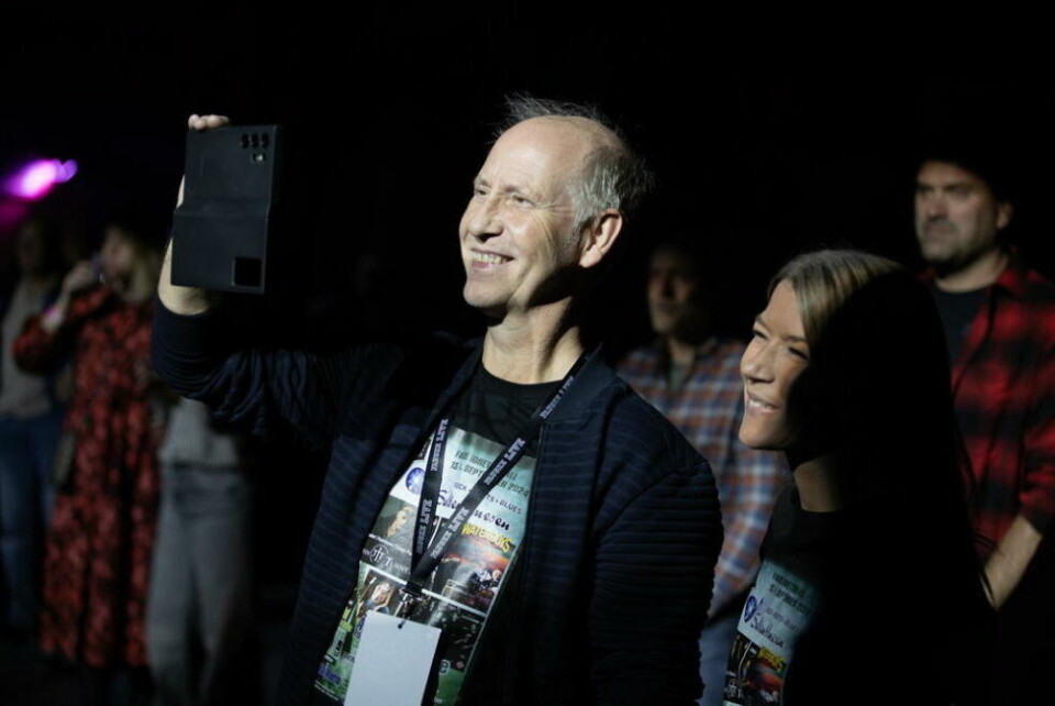 SKUFFENDE. Leder i Fauske bluesklubb, Wiggo Bjur, er veldig fonøyd med de som spilte på Saltenbluesen. SKUFFENDE. Leder i Fauske bluesklubb, Wiggo Bjur, er veldig fonøyd med de som spilte på Saltenbluesen. Foto: Hogne Bø Pettersen