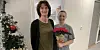 GLADE. Assisterende leder for Hjemmetjenesten på Fauske, Eirin Stensland og Anne Karin Hafstad tok imot julestjerne for jobben de gjør.