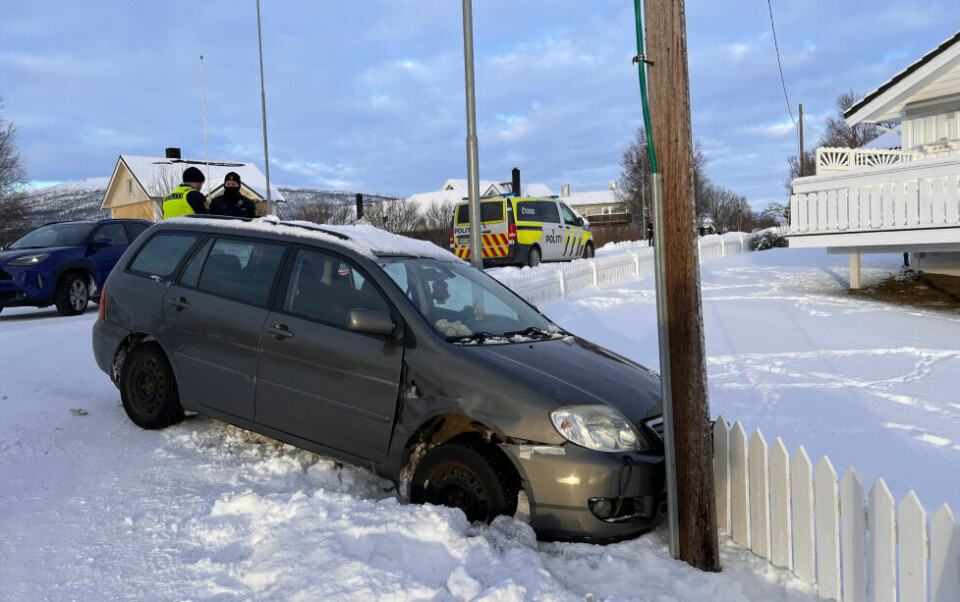 Politiet rykket ut til et trafikkuhell på Fauske tirsdag. Politiet rykket ut til et trafikkuhell på Fauske tirsdag. Foto: Espen Johansen