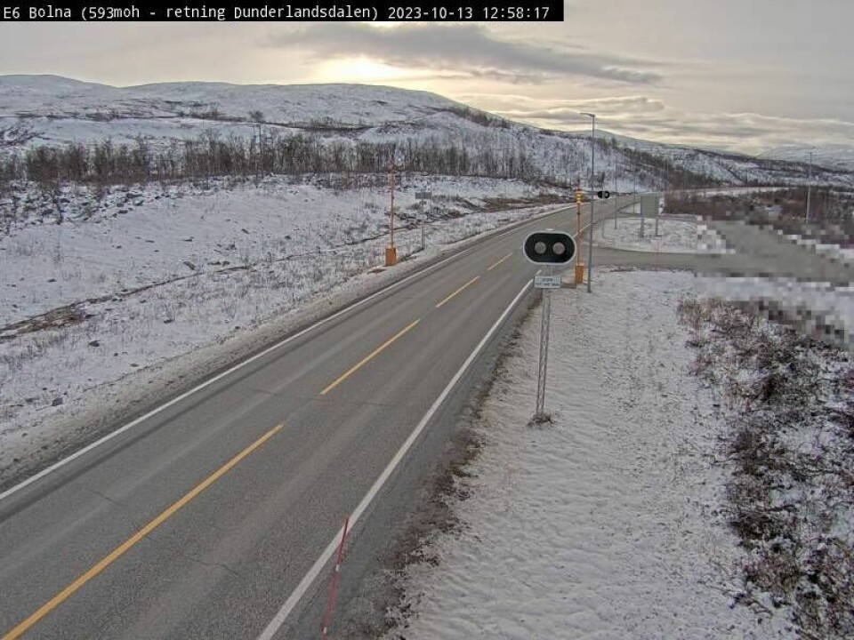 Slik ser det ut fredag formiddag på Saltfjellet, men det fine været vil ikke vare hele helga ifølge meteorologene. Slik ser det ut fredag formiddag på Saltfjellet, men det fine været vil ikke vare hele helga ifølge meteorologene. Foto: Statens vegvesen