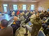 E6 ENGASJERER. Nesten 100 personer deltok på folkemøtet om E6 i Sørfold på Tørfjord grendehus tirsdag kveld. Foto: Sørfold senterparti