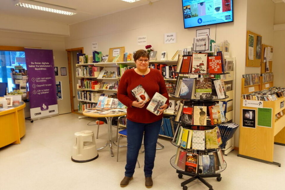 HAR FERIE. Biblioteksjef Laila Gabrielsen i Beiarn har ferie, og biblioteket er selvbetjent fram til i starten av august. HAR FERIE. Biblioteksjef Laila Gabrielsen i Beiarn har ferie, og biblioteket er selvbetjent fram til i starten av august. Foto: Bjørn Savstad