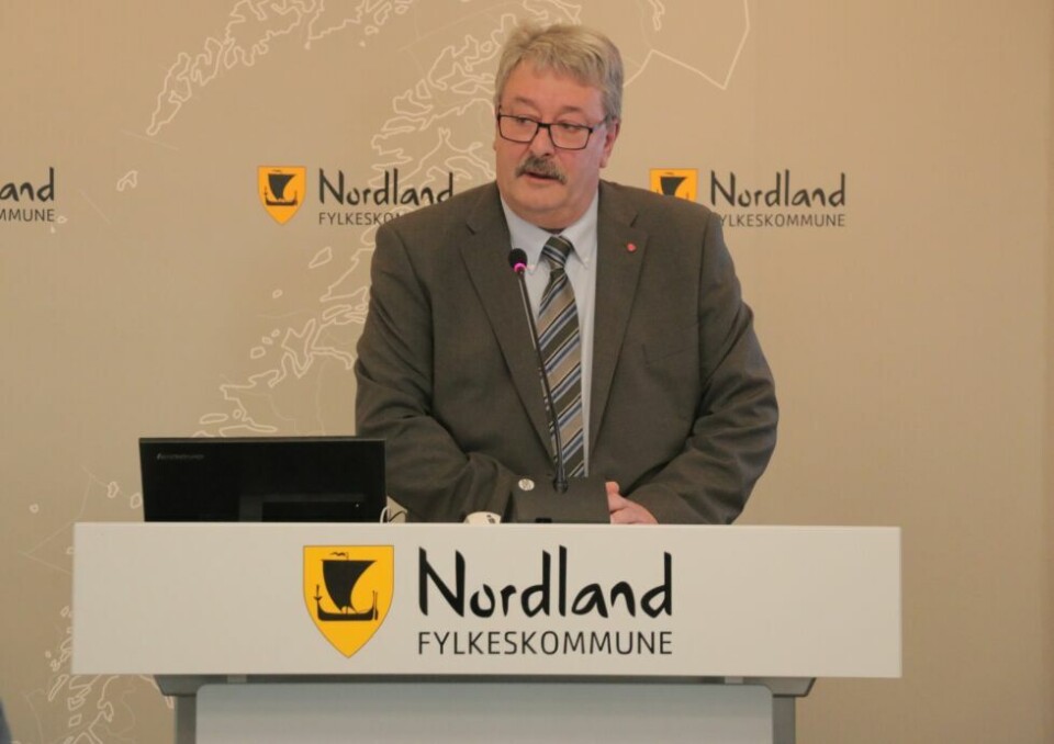 SKRINLEGGER. Konstituert fylkesråd for utdanning, Knut Petter Torgersen (Ap) skrinlegger planene for bygging av en ny videregående skole i Bodø. SKRINLEGGER. Konstituert fylkesråd for utdanning, Knut Petter Torgersen (Ap) skrinlegger planene for bygging av en ny videregående skole i Bodø. Foto: Trond Erlend Willassen