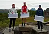 Marie Risvoll Amundsen (midten) vant Kobberløpets fjelløp lørdag. Foto: Per-L Mosti