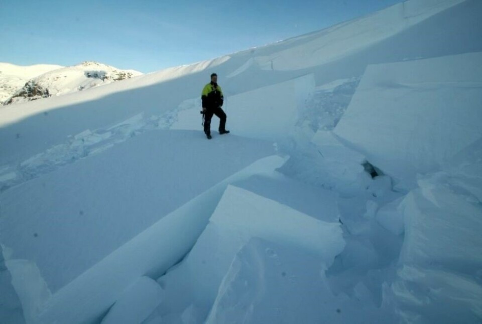 SKREDFARE. Varsom.no melder om at det fortsatt er stor skredfare, særlig i leområder i fjellet. Bildet er fra et snøskred i Rago nasjonalpark. Arkivfoto: Carl Norberg, Statskog Fjelltjenesten SKREDFARE. Varsom.no melder om at det fortsatt er stor skredfare, særlig i leområder i fjellet. Bildet er fra et snøskred i Rago nasjonalpark. Arkivfoto: Carl Norberg, Statskog Fjelltjenesten
