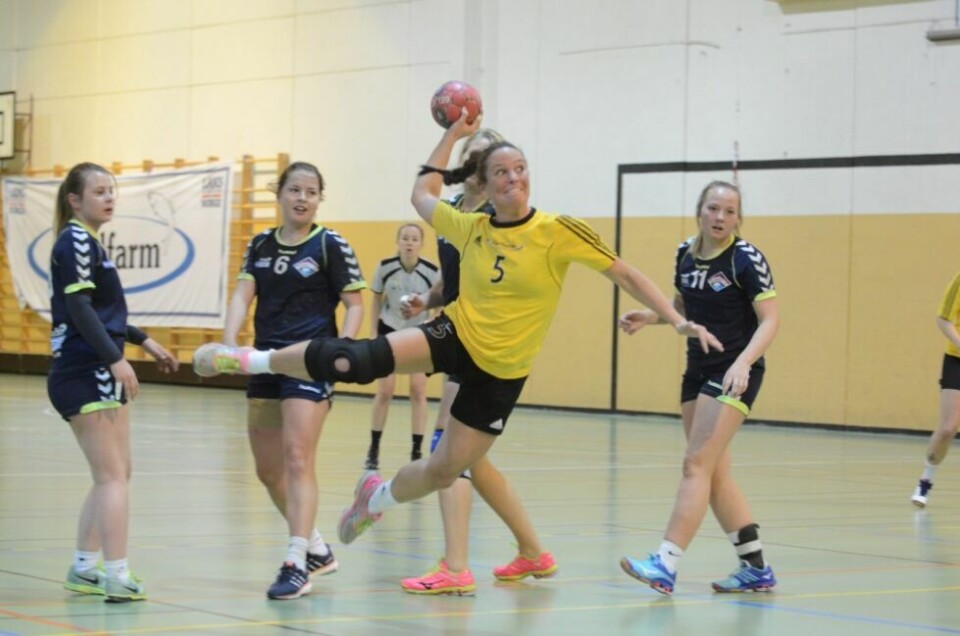 NYTT DEKKE. Rognan idrettslag har fått 300.000 kroner til nytt dekke i hallen. Her er Julie Albinussen i aksjon for klubben tilbake i tid. NYTT DEKKE. Rognan idrettslag har fått 300.000 kroner til nytt dekke i hallen. Her er Julie Albinussen i aksjon for klubben tilbake i tid. Foto: Espen Johansen