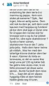KOMMENTAR. Dette er deler av innlegget som mannen la ut på Facebook, og som han hevder er inspirert av Atle Antonsen kjente sketsj. Foto: Skjermdump