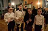 FIKK VÆRE MED. Rognan hornmusikk prøver å være tidlig ute med å rekruttere nye medlemmer. På søndagens konsert hadde de med seg fire elever fra Saltdal kulturskole. Fra venstre Alexandra Hansen (10) på tverrfløyte, Alf Kristian Aure Jensen (11) på trombone, Sigrid Aure Jensen (10) på klarinett, og Theodor Furumo (9) på tverrfløyte. Alle foto: Eva S. Winther