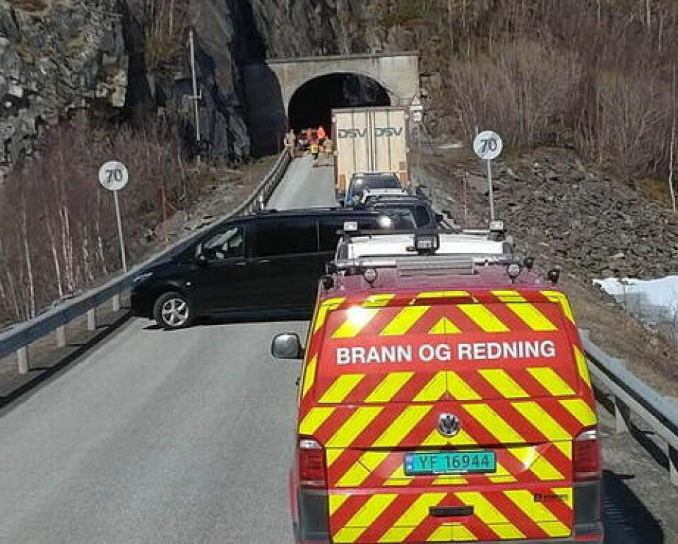OMKOM. En mann i 60-årene omkom i ulykken ved Løkthaugen tunnel på E6 i Sørfold. OMKOM. En mann i 60-årene omkom i ulykken ved Løkthaugen tunnel på E6 i Sørfold. Foto: Privat