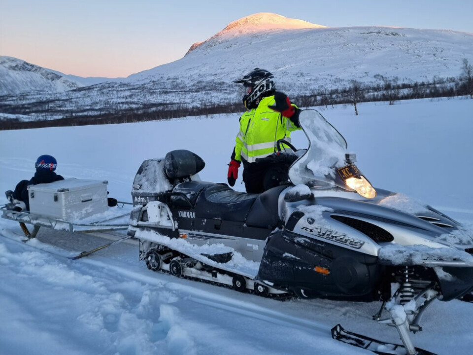 Det er foreløpig for lite snø til at skuterløypa i Skaiti kan åpnes. Det er foreløpig for lite snø til at skuterløypa i Skaiti kan åpnes. Foto: Arkiv