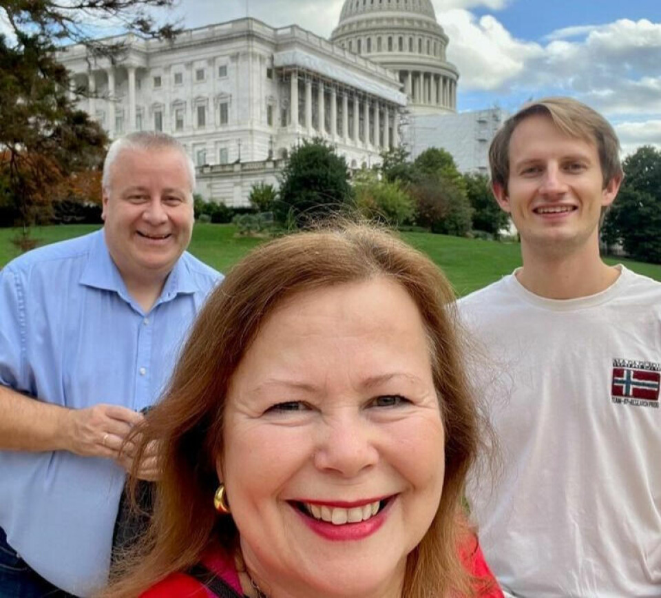 I USA. Siv Mossleth, Bård Hoksrud og Aleksander Stokkebø. I USA. Siv Mossleth, Bård Hoksrud og Aleksander Stokkebø. Foto: Privat