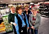 FEIRET JUBILEUM. Disse damene var alle med å starte opp Vinmonopolet på Fauske i mars 1987, sammen med den gangs butikksjef, Tore Kosmo. Fra venstre: Rigmor Fagerheim, butikksjef Marit Sollund, Anne Grønli og Agathe Medås. Alle foto: Lars-Martin Hunstad