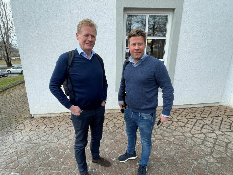 BER OM Å FÅ UTREDE. Daglig leder Dag Moxnes i Blastr Green Steel (t.v.) og Elnar Remi Holmen i BRUS mener det må være en saklig debatt om veien videre i industriprosjektet mellom Fauske og Sørfold. BER OM Å FÅ UTREDE. Daglig leder Dag Moxnes i Blastr Green Steel (t.v.) og Elnar Remi Holmen i BRUS mener det må være en saklig debatt om veien videre i industriprosjektet mellom Fauske og Sørfold. Foto: Helge Simonsen