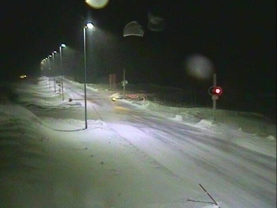 STENGT. Saltfjellet åpner ikke før tidligst onsdag morgen klokka 07. STENGT. Saltfjellet åpner ikke før tidligst onsdag morgen klokka 07. Foto: Statens Vegvesen