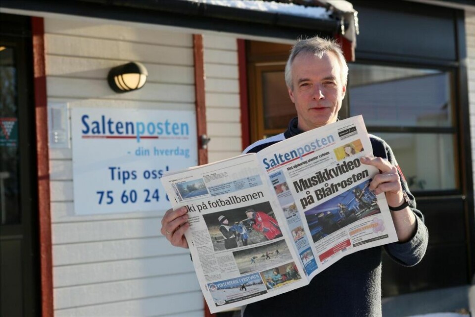 IKKE FORNØYD. Ansvarlig redaktør i Saltenposten, Frank Øvrewall, liker ikke nedgangen i oppslagstallene som nå er kommet. Men han tror 2013 vil bli et godt år for bedriften. IKKE FORNØYD. Ansvarlig redaktør i Saltenposten, Frank Øvrewall, liker ikke nedgangen i oppslagstallene som nå er kommet. Men han tror 2013 vil bli et godt år for bedriften. Foto: Bjørn L. Olsen