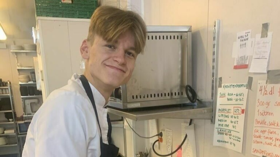FERDIGHETER. Mads Moan Larsen har knivferdighetene i oreden og bidrar med mye på kjøkkenet. - Jeg lager mat, vasker opp - og serverer når det trengs, sier han og trives på kjøkkenet. FERDIGHETER. Mads Moan Larsen har knivferdighetene i oreden og bidrar med mye på kjøkkenet. - Jeg lager mat, vasker opp - og serverer når det trengs, sier han og trives på kjøkkenet. Foto: Espen Johansen