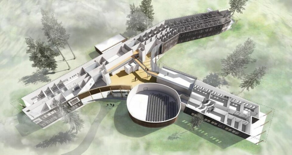 PLANEN: Planperspektiv av Sjunkhatten folkehøgskole. PLANEN: Planperspektiv av Sjunkhatten folkehøgskole.