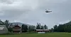 HELIKOPTER. Et Sea King-redningshelikopter kom til stedet like før 15.30. Motorsyklisten som var involvert i kollisjonen blir fløyet til behandling på sykehus.