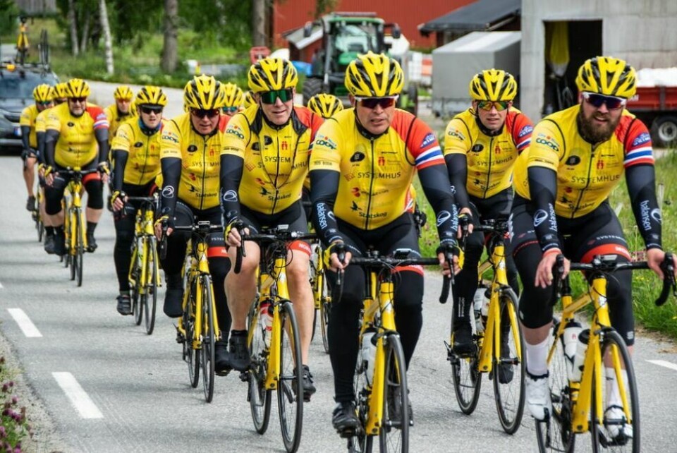 LANGTUR. Team Rynkeby er årlig ute på en skikkelig langtur. Her et bilde fra Tverå. LANGTUR. Team Rynkeby er årlig ute på en skikkelig langtur. Her et bilde fra Tverå. Foto: Tarjei Abelsen