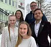 DET NYE STYRET I FAUSKE AUF: Fra venstre: Sekretær Embla Sofie K. Sørensen, styremedlem Solveig Andal Johansen, leder Victoria Elisabeth Andal, nestleder Håvard Dragland og kasserer Andreas Vestvann Johnsen Foto: Fauske AUF