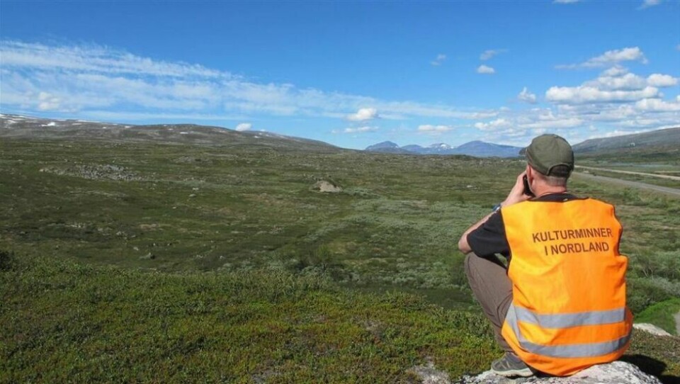 MULIG VERN. Bildet er tatt fra Sukkertoppen med utsikt over området hvor fangeleiren lå ved Bjørnelva på Saltfjellet. Nå kan området bli vernet. MULIG VERN. Bildet er tatt fra Sukkertoppen med utsikt over området hvor fangeleiren lå ved Bjørnelva på Saltfjellet. Nå kan området bli vernet. Foto: Kulturminner i Nordland