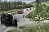 Ulykken på E6 i Røkland søndag kveld krevde et menneskeliv. Foto: Webkamera, Statens vegvesen