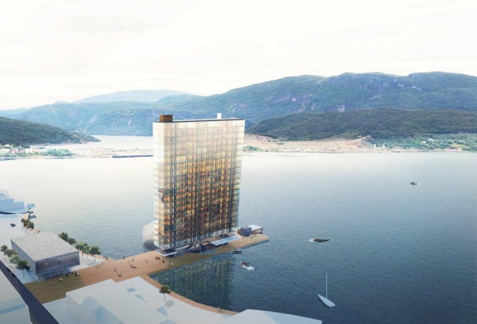 REKORDBYGG. Om man får realisert Tower hotel på Fauske, vil det innebære et kulturhus også. Torsdag skal det behandles på nytt i kommunestyret. REKORDBYGG. Om man får realisert Tower hotel på Fauske, vil det innebære et kulturhus også. Torsdag skal det behandles på nytt i kommunestyret. Foto: Snøhetta