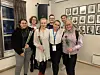 Nytt styre. Bak fra venstre: Ola Leithe, Henning Engstad Karlsen og Vetle Eidem. Fremme fra venstre: Juline Aspenes, Embla Sørensen, Marlene Nygård og Amanda Haug Foto: Viktoria Linea Høybakk