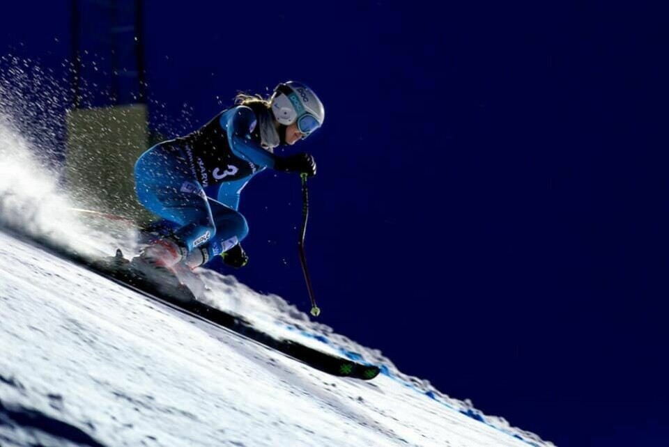 PÅ PALLEN. Kine Normann Godtfredsen fra Sulitjelma kjørte inn til tredjeplass i et FIS-renn i slalåm i Narvik i helgen. PÅ PALLEN. Kine Normann Godtfredsen fra Sulitjelma kjørte inn til tredjeplass i et FIS-renn i slalåm i Narvik i helgen. Foto: Jan-Arne Pettersen