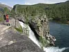 FOSSER. Lyden og synet av tordnende fosser trekker turister til Rago. Her er Storskogfossen ved utløpet avStorskogvatnet. Foto: Oskar Nyheim Pettersen