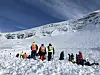 Bilder er fra skredstedet under Durmålstinden. Foto: Torbjørn Pedersen/Røde kors