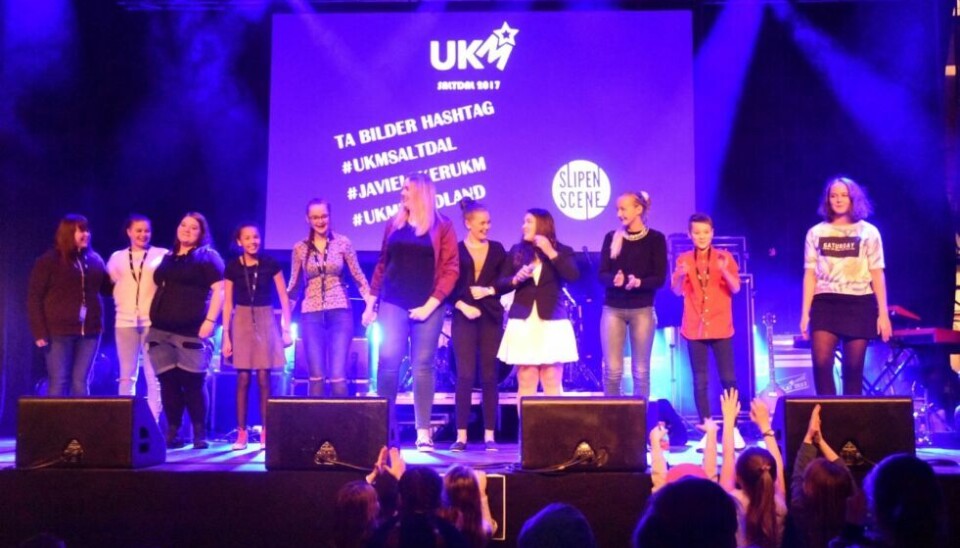 UKM-SCENEN. Alle som gikk videre til fylkesmønstringen fra Saltdal i fjor. De representerte kunstverk, noveller, musikk og sang. Arkivfoto: Victoria Finstad UKM-SCENEN. Alle som gikk videre til fylkesmønstringen fra Saltdal i fjor. De representerte kunstverk, noveller, musikk og sang. Arkivfoto: Victoria Finstad