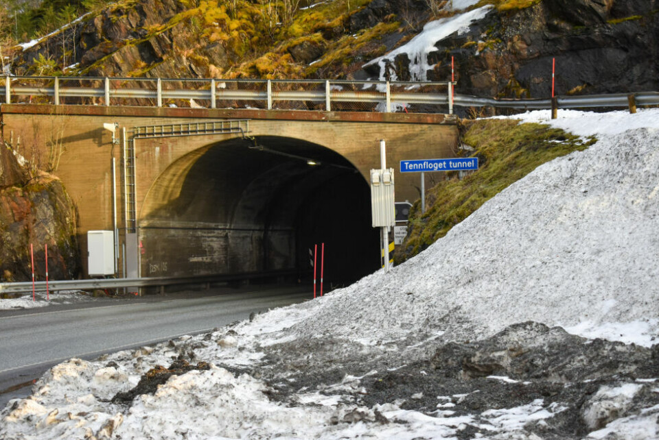 - Veien blir stengt i perioder Foto: Stian Sagnes Karlsen