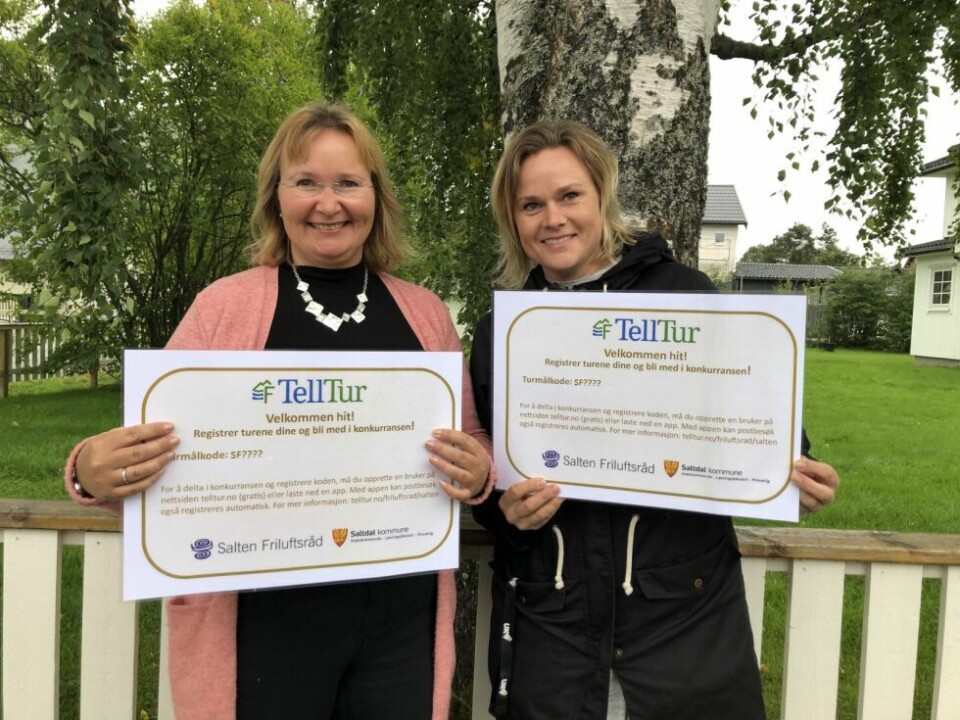 Solveig Strøm og Camilla Olsen vil gjerne at litt drahjelp med TellTur. Solveig Strøm og Camilla Olsen vil gjerne at litt drahjelp med TellTur. Foto: Raymond Stolpen