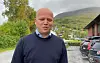 Senterpartileder Trygve Slagsvold Vedum var innom kommunestyremøtet i Sørfold onsdag før han kjørte videre nordover gjennom alle tunnelene på E6. Foto: Eva S. Winther