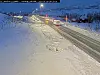 Litt før klokken 9 stengte E6 over Saltfjellet. Foto: Statens vegvesen, webkamera