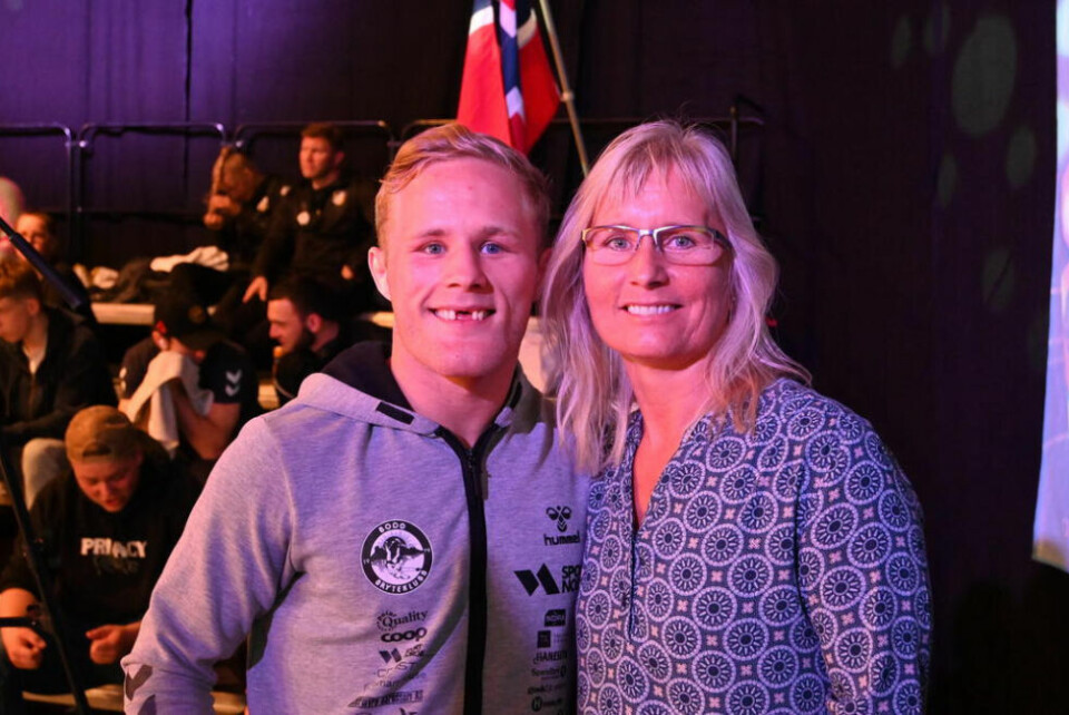 BETYR MYE. Mamma Trine Jakobsen betyr mye for Morten Thoresen i jakten på brytemedaljer. BETYR MYE. Mamma Trine Jakobsen betyr mye for Morten Thoresen i jakten på brytemedaljer. Foto: Stig Bjørnar Karlsen