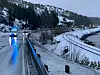 Riksvei 80 er stengt ved Kistrand mellom Tverlandet og Valnesfjord. Foto: Frank Øvrewall